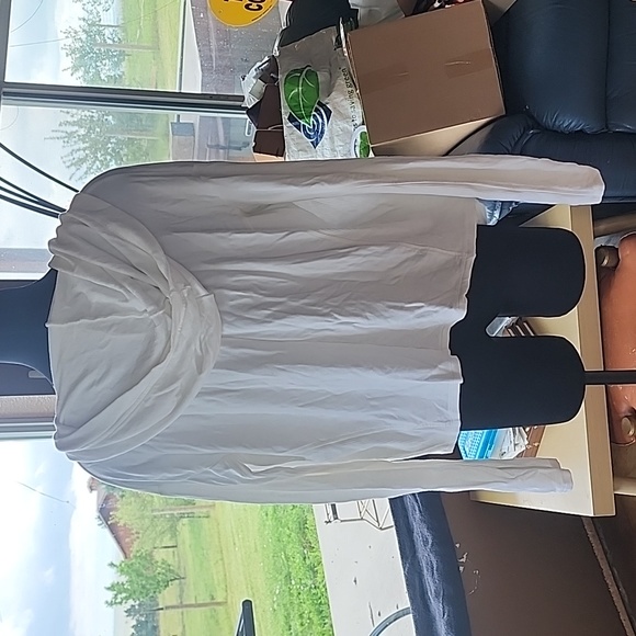 Athleta cardigan ribbed sides thumb holes open wrap hooded oversized small - Picture 5 of 8